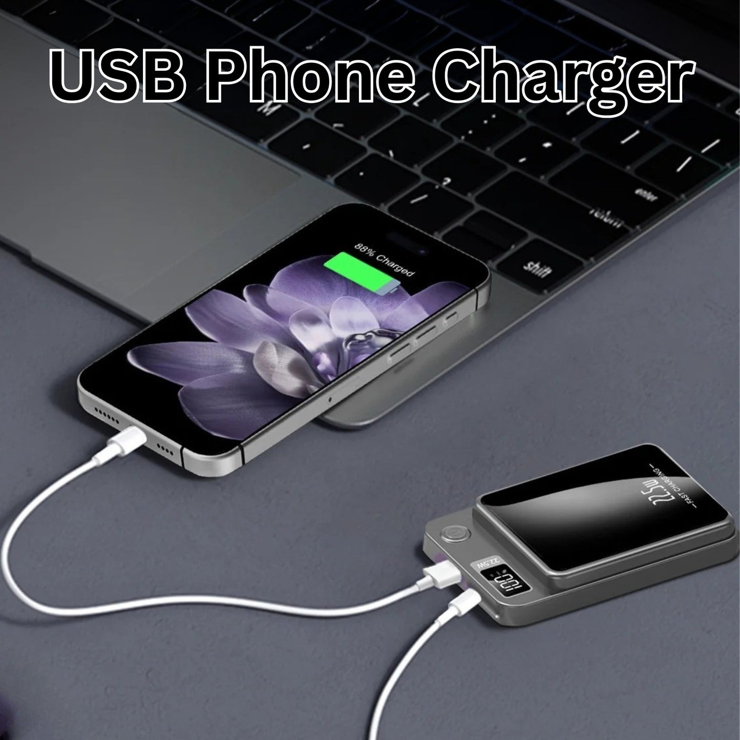 22.5W 10000mAh Portable Power Bank MagSafe Wireless For iPhone 15 14 13 12