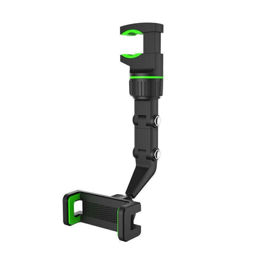 360° Universal Rotation Adjustable Cell Phone Holder Car Rearview Mirror Mount